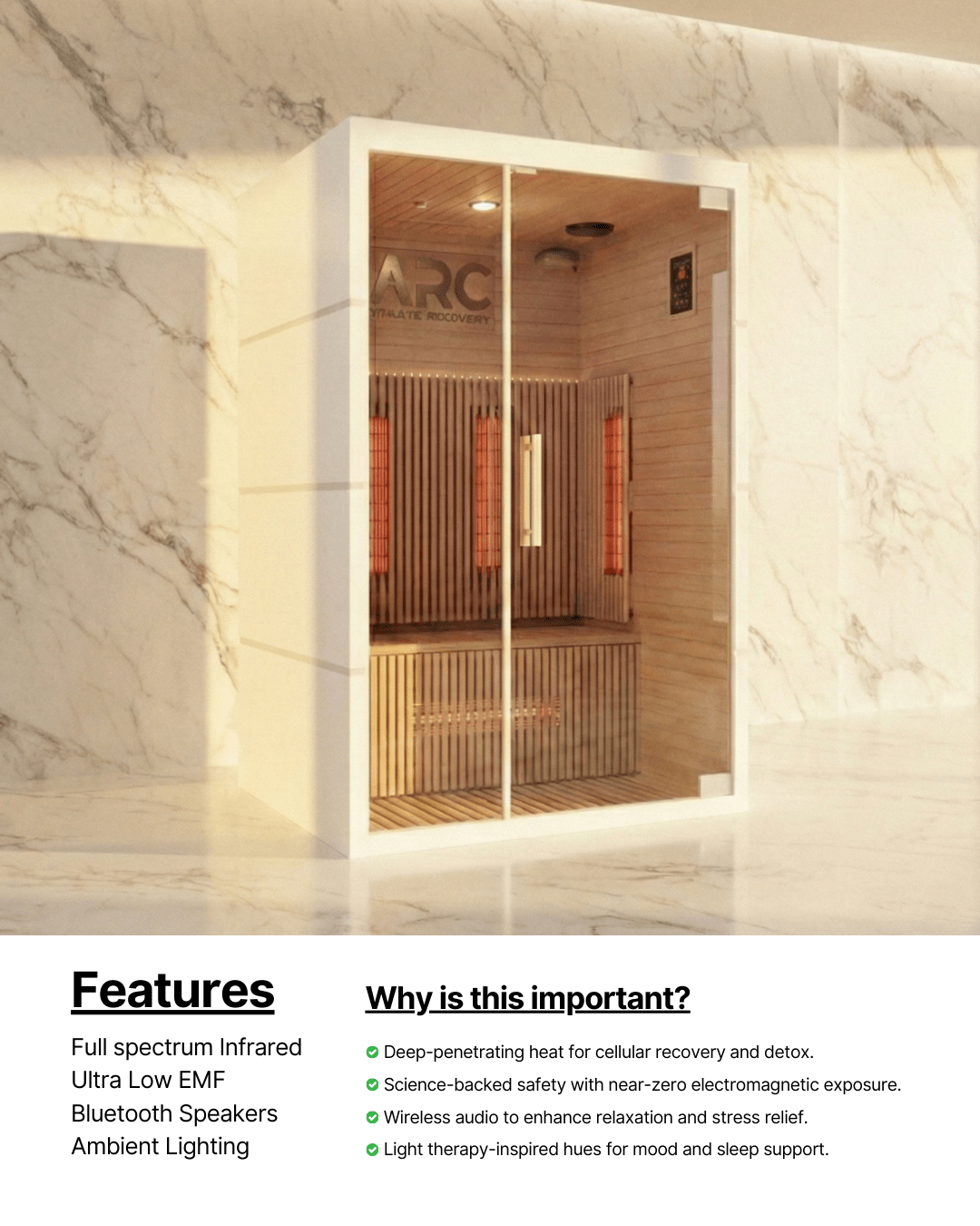 ARC Far Infrared Sauna (2 Person) - ARC - Athlete Recovery