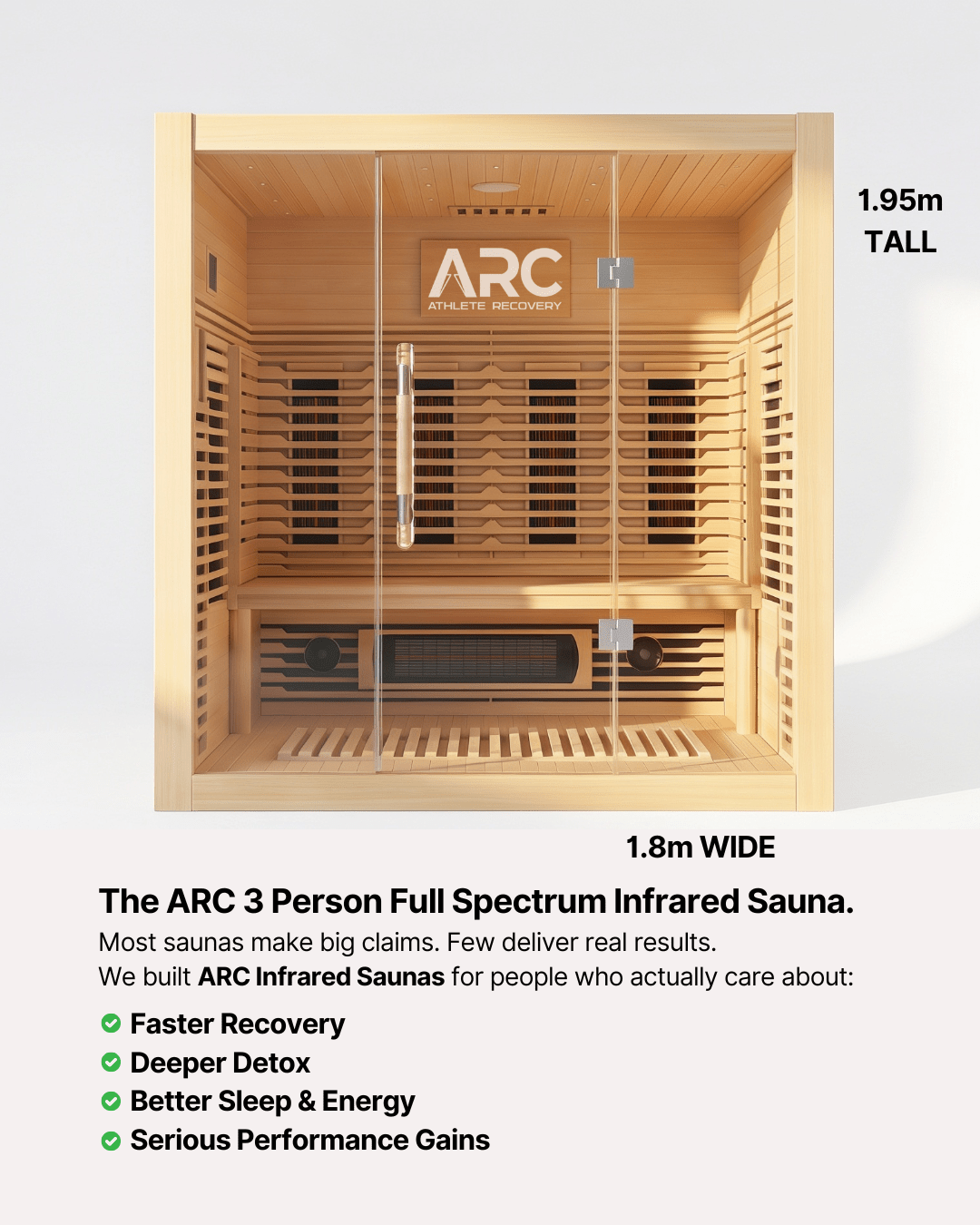 ARC Full Spectrum Infrared Sauna (3 person) - ARC - Athlete Recovery