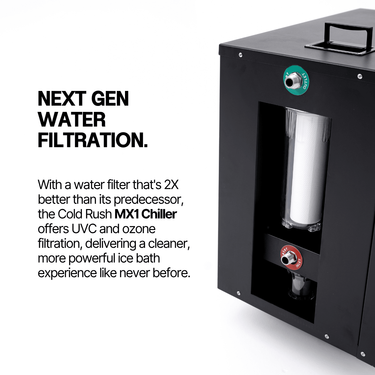 COLD RUSH RX | Ice Bath | MX1 Chiller Unit | Down to 5°C - ARC - Athlete Recovery