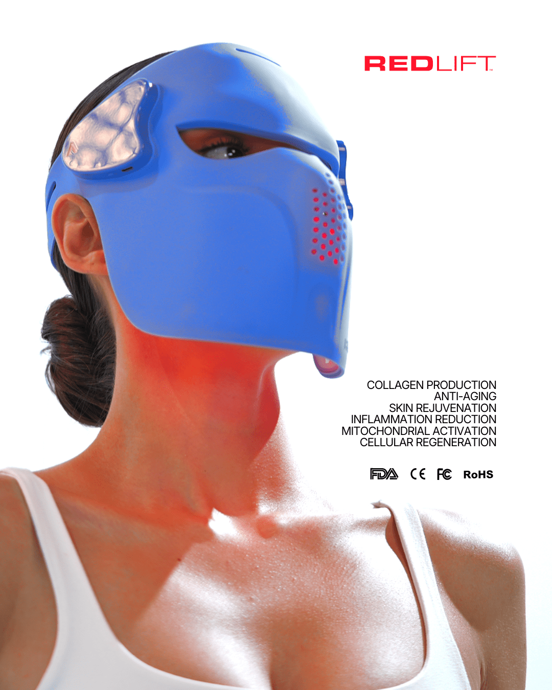 RedLift Luxury Red Light Therapy Face Mask - ARC - Athlete Recovery